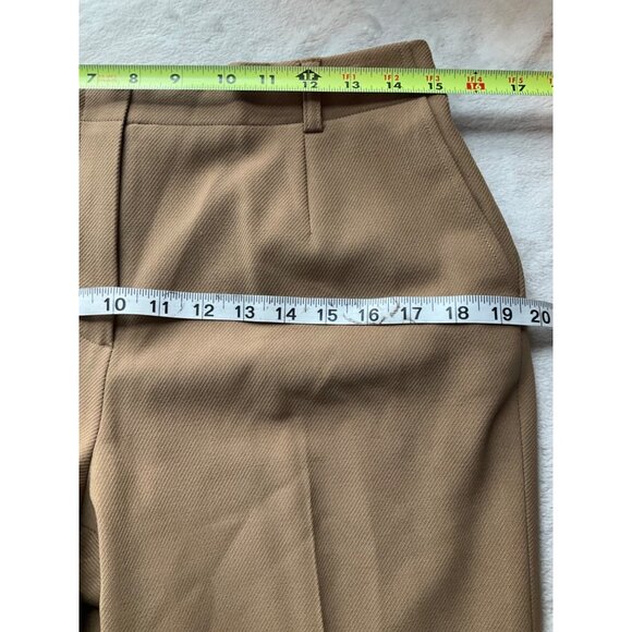 VTG Talbots Medium P Suit Set jacket and pants Wide Leg Wool Stretch Tan Beige - Picture 5 of 16